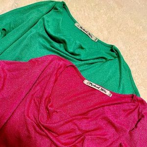 Michael Stars. Two Women’s Cowl neck tops, One size